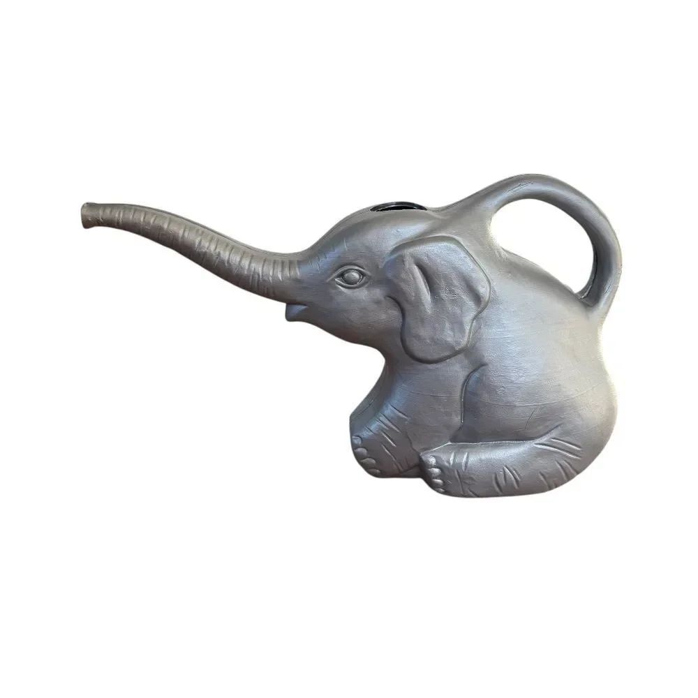 Vintage Elephant Watering Can Plastic Union Products 1998 Gray Trunk